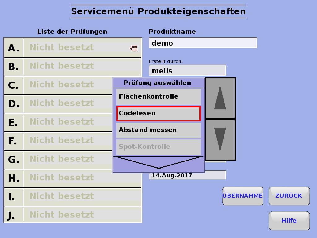 Codelesen auswahlen